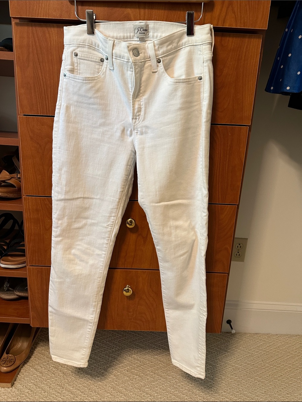 J. Crew White High-Rise Skinny Jeans